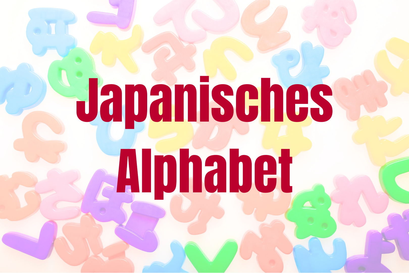 Japanisches Alphabet: Bunte Hiragana- und Katakana-Buchstaben
