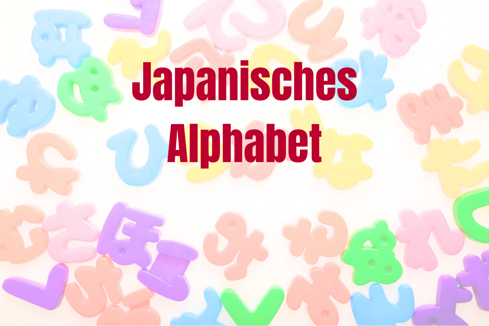 Japanisches Alphabet: Bunte Hiragana- und Katakana-Buchstaben